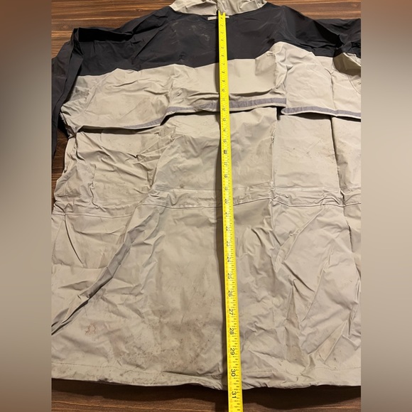 Eddie Bauer Waterproof PVC Nylon Zip Rain Suit Jacket & Pants Adult's XL Tan - Picture 4 of 14